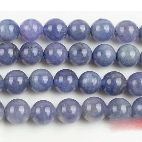 Glatte Naturstein-blaue Türkise, runde lose Perlen, 15 Zoll Strang 4 6 8 10 12 MM Auswahlgröße für die Schmuckherstellung BTB2-Tansanit, 4 mm 86 bis 95 Stück von FROON