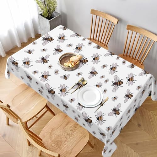 Hochwertige Tischdecke mit lustigen Bienen, wasserabweisender Stoff, perfekt als Tischschutz und Dekoration von FROON