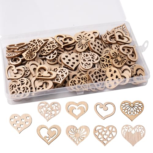 FRUHLING 100 pcs Holzherzen Deko Holz Herzen Hochzeit Holzherzen zum Basteln Durchmesser 3 cm Herz Holz Scheiben für Geschenkanhänger Geburtstag Taufe Valentinstag Hochzeitsdeko Tisch 9 Muster FRUHLING 100 pcs Holzherzen Deko Holz Herzen Hochzeit Holzherzen zum Basteln Durchmesser 3 cm Herz Holz Scheiben für Geschenkanhänger Geburtstag Taufe Valentinstag Hochzeitsdeko Tisch 9 Muster von FRUHLING