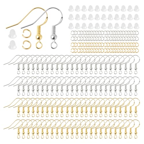 FRUHLING 300 Stück 925 Versilberte Ohrringhaken Hypoallergenes Ohrring Haken Set Ohrhaken Ohrringe Selber Machen mit Ohrring Stopper und Jump Ringe für DIY Ohrhänger Schmuckherstellung FRUHLING 300 Stück 925 Versilberte Ohrringhaken Hypoallergenes Ohrring Haken Set Ohrhaken Ohrringe Selber Machen mit Ohrring Stopper und Jump Ringe für DIY Ohrhänger Schmuckherstellung von FRUHLING