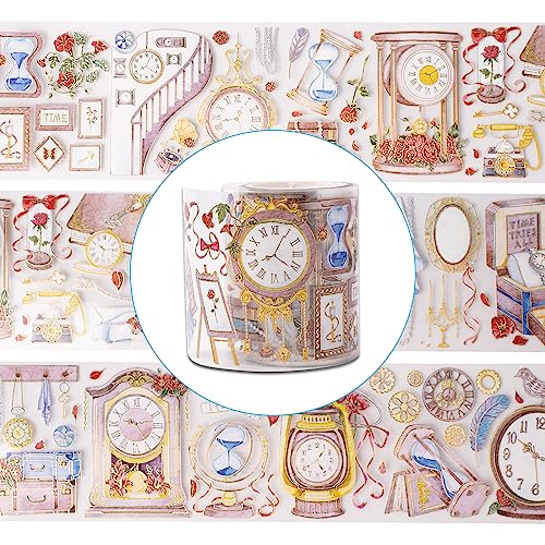 FRUHLING Scrapbook Stickers Aufkleber Vintage PET Transparente Dekorative Klebeband für Scrapbook Kalender Notizbuch Tagebuch Fotoalbum DIY Dekoration 2 m Lang von FRUHLING