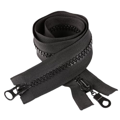 Doppelschieber-Reißverschluss Mit Offenem Ende, Schwarze Reißverschlüsse, Zweiwege-Trennreißverschluss, Reißverschlussersatz, Reißverschlüsse Mit Offenem Ende Aus Harz, for Mantel, Parka, Daunenjacke von FRYSKYO