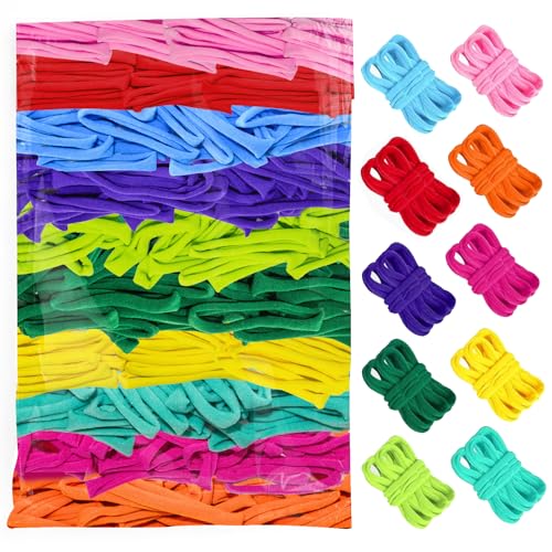 FRYTEPUYE 800 Stück Loom Loops Topflappen, Topflappen-Webstuhl für Kinder, Weben, buntes Basteln, flexibles DIY-Set, buntes Weben, Basteln für Kinder und Erwachsene, nur elastische Schlaufen von FRYTEPUYE