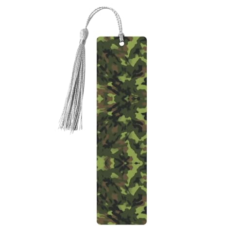 Armee-Digitales Camouflage-Lesezeichen aus Holz, zum Aufhängen, Ornamente, rechteckige Lesezeichen mit Löchern und Seilen Armee-Digitales Camouflage-Lesezeichen aus Holz, zum Aufhängen, Ornamente, rechteckige Lesezeichen mit Löchern und Seilen von FSCEV