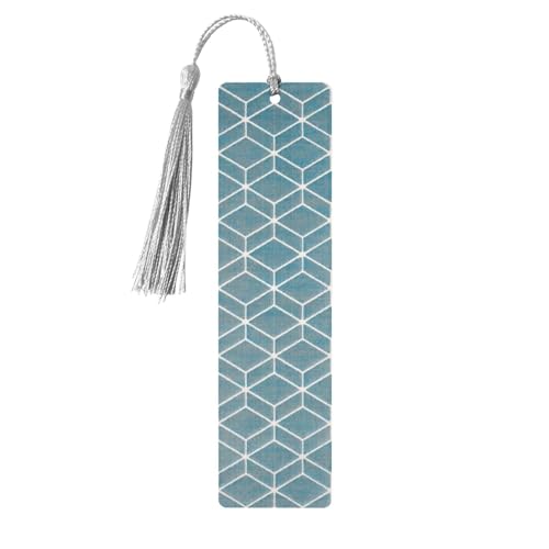 Blaues Gitter-Lesezeichen aus Holz, zum Aufhängen, Ornamente, rechteckige Lesezeichen mit Löchern und Seilen Blaues Gitter-Lesezeichen aus Holz, zum Aufhängen, Ornamente, rechteckige Lesezeichen mit Löchern und Seilen von FSCEV