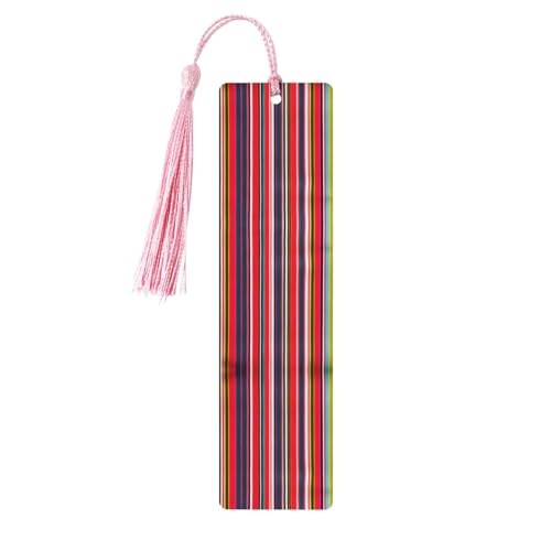 Bunte Streifen Holz-Lesezeichen zum Basteln, Hängeetiketten, Ornamente, rechteckige Lesezeichen mit Löchern und Seilen Bunte Streifen Holz-Lesezeichen zum Basteln, Hängeetiketten, Ornamente, rechteckige Lesezeichen mit Löchern und Seilen von FSCEV