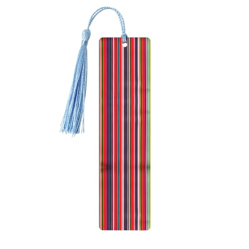 Bunte Streifen Holz-Lesezeichen zum Basteln, Hängeetiketten, Ornamente, rechteckige Lesezeichen mit Löchern und Seilen Bunte Streifen Holz-Lesezeichen zum Basteln, Hängeetiketten, Ornamente, rechteckige Lesezeichen mit Löchern und Seilen von FSCEV