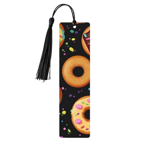 Donut-Lesezeichen aus Holz, zum Aufhängen, Ornamente, rechteckige Lesezeichen mit Löchern und Seilen Donut-Lesezeichen aus Holz, zum Aufhängen, Ornamente, rechteckige Lesezeichen mit Löchern und Seilen von FSCEV