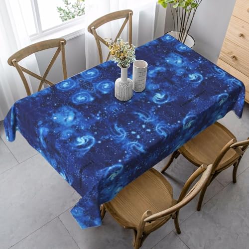 FSCEV Blue Universe Tischdecke, Motiv: Weltraum, Galaxie, rechteckig, Schutz, Küche, Esszimmer, Innen- und Außenbereich von FSCEV