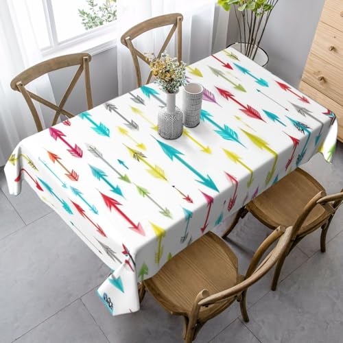 FSCEV Bunte, handgezeichnete Kunst-Tischdecke, rechteckig, Schutz, Küche, Esszimmer, Innen- und Außendekoration von FSCEV