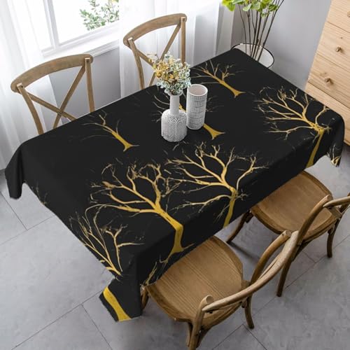 FSCEV Marmor-Tischdecke, rechteckig, Schutz für Küche, Esszimmer, Innen- und Außenbereich, Schwarz / goldfarben FSCEV Marmor-Tischdecke, rechteckig, Schutz für Küche, Esszimmer, Innen- und Außenbereich, Schwarz / goldfarben von FSCEV