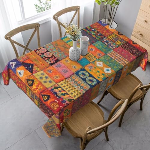FSCEV Marokkanische geometrische Tischdecke, rechteckig, Schutz, Küche, Esszimmer, Innen- und Außendekoration von FSCEV
