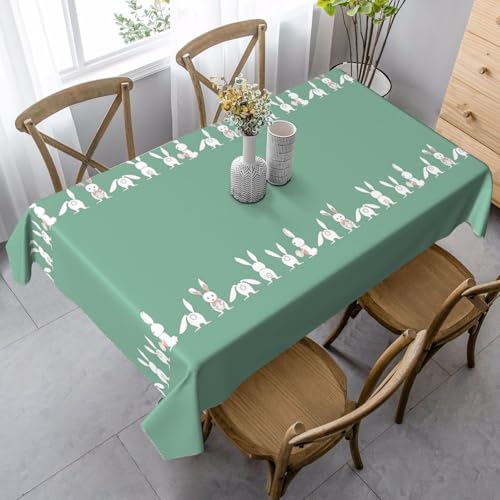 FSCEV Osterhasen-Tischdecke, rechteckig, für Küche, Esszimmer, Innen- und Außenbereich von FSCEV