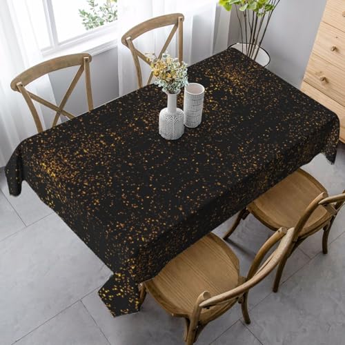 FSCEV Schwarze und goldene Tapete, Tischdecke, rechteckig, Schutz, Küche, Esszimmer, Innen- und Außendekoration von FSCEV