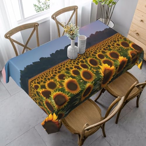 FSCEV Sonnenblumen-Tischdecke, rechteckig, für Küche, Esszimmer, Innen- und Außenbereich von FSCEV