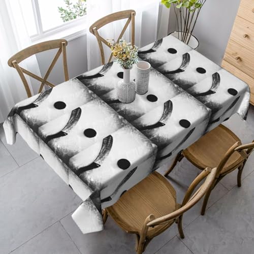 FSCEV Tischdecke, Motiv: Eishockey-Kunst, rechteckig, für Küche, Esszimmer, Innen- und Außenbereich FSCEV Tischdecke, Motiv: Eishockey-Kunst, rechteckig, für Küche, Esszimmer, Innen- und Außenbereich von FSCEV