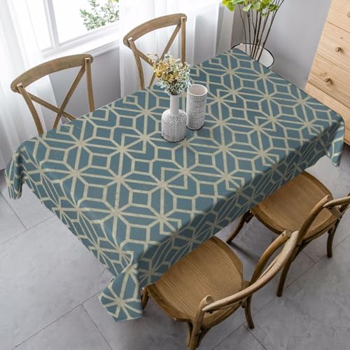 FSCEV Tischdecke, rechteckig, für Küche, Esszimmer, Innen- und Außenbereich, Korallenfarben von FSCEV
