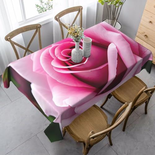 FSCEV Tischdecke, rechteckig, für Küche, Esszimmer, Innen- und Außenbereich, Rot von FSCEV