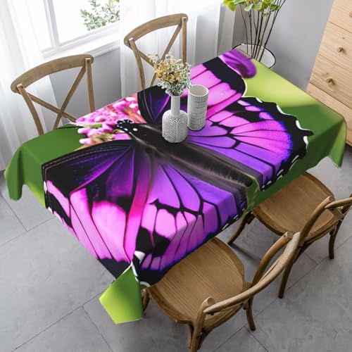 FSCEV Tischdecke, rechteckig, für Küche, Esszimmer, Innen- und Außenbereich, Violett von FSCEV