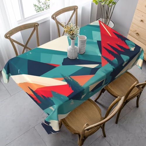 FSCEV Tischdecke, rechteckig, für Küche, Esszimmer, Innen- und Außenbereich von FSCEV