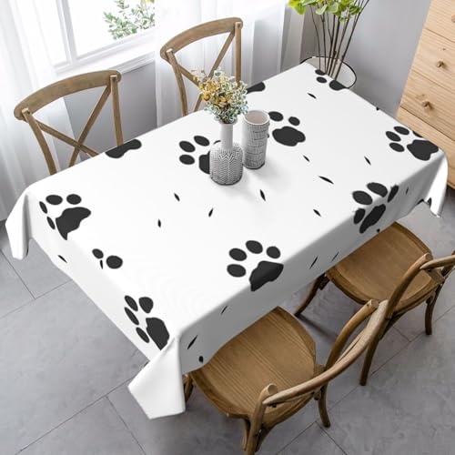 FSCEV Tischdecke mit Bärentatzen-Motiv, rechteckig, für Küche, Esszimmer, Innen- und Außenbereich von FSCEV