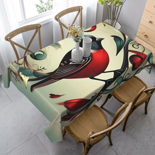 FSCEV Tischdecke mit Musiknoten, rechteckig, für Küche, Esszimmer, Innen- und Außenbereich, Blaugrün von FSCEV