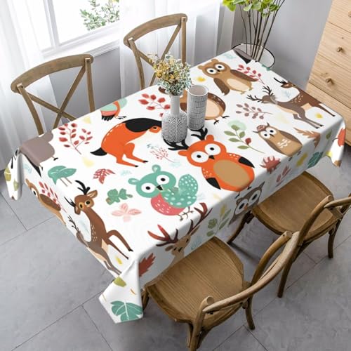 FSCEV Tischdecke mit Tiermotiven, rechteckig, für Küche, Esszimmer, Innen- und Außenbereich FSCEV Tischdecke mit Tiermotiven, rechteckig, für Küche, Esszimmer, Innen- und Außenbereich von FSCEV