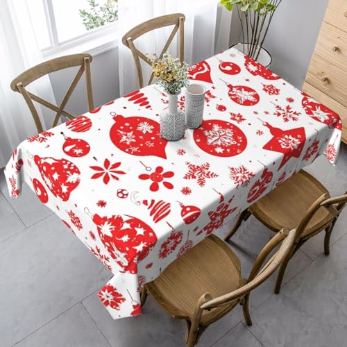 FSCEV Tischdecke mit Weihnachtsdruck, rechteckig, für Küche, Esszimmer, Innen- und Außenbereich FSCEV Tischdecke mit Weihnachtsdruck, rechteckig, für Küche, Esszimmer, Innen- und Außenbereich von FSCEV