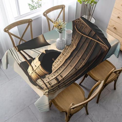 FSCEV Tischdecke mit altem Wikingerboot, rechteckig, für Küche, Esszimmer, Innen- und Außenbereich FSCEV Tischdecke mit altem Wikingerboot, rechteckig, für Küche, Esszimmer, Innen- und Außenbereich von FSCEV