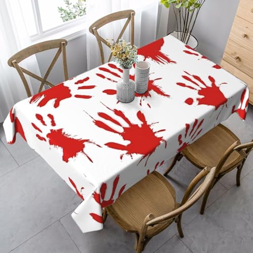 FSCEV Tischdecke mit blutigen Handabdrücken, rechteckig, für Küche, Esszimmer, Innen- und Außenbereich FSCEV Tischdecke mit blutigen Handabdrücken, rechteckig, für Küche, Esszimmer, Innen- und Außenbereich von FSCEV