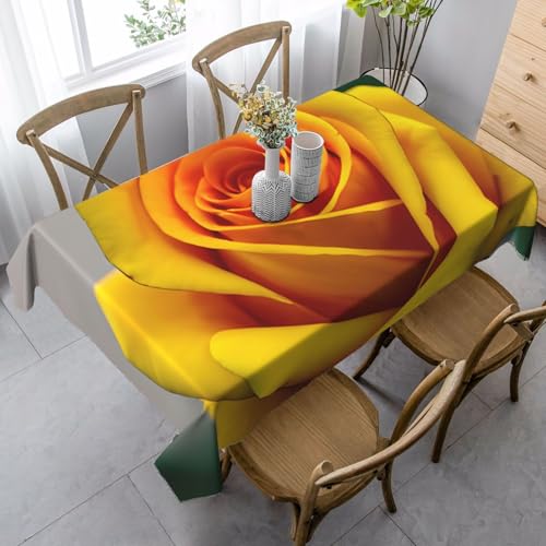 FSCEV Tischdecke mit gelben Rosen, rechteckig, für Küche, Esszimmer, Innen- und Außenbereich FSCEV Tischdecke mit gelben Rosen, rechteckig, für Küche, Esszimmer, Innen- und Außenbereich von FSCEV