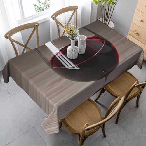 FSCEV Weinflaschen-Glas-Tischdecke, rechteckig, Schutz, Küche, Esszimmer, Innen- und Außendekoration von FSCEV