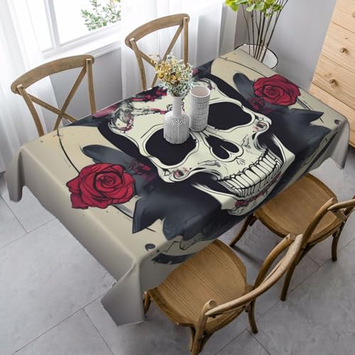 FSCEV Yoga-Tischdecke, rechteckig, Motiv: Totenkopf, für Küche, Esszimmer, Innen- und Außenbereich FSCEV Yoga-Tischdecke, rechteckig, Motiv: Totenkopf, für Küche, Esszimmer, Innen- und Außenbereich von FSCEV