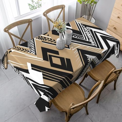 FSCEV Zickzack-Tischdecke, rechteckig, für Küche, Esszimmer, Innen- und Außenbereich, Schwarz / Weiß FSCEV Zickzack-Tischdecke, rechteckig, für Küche, Esszimmer, Innen- und Außenbereich, Schwarz / Weiß von FSCEV