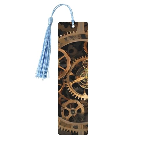 Gears Clock Bronze Holz Lesezeichen Handwerk Hängende Tags Ornamente Rechteckige Lesezeichen mit Löchern und Seilen Gears Clock Bronze Holz Lesezeichen Handwerk Hängende Tags Ornamente Rechteckige Lesezeichen mit Löchern und Seilen von FSCEV