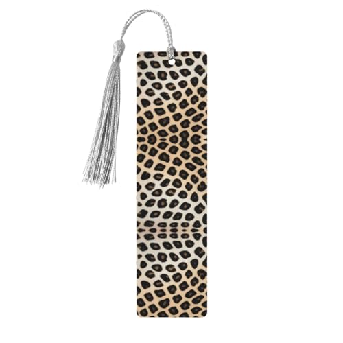 Holz-Lesezeichen mit Leopardenmuster, zum Aufhängen, Ornamente, rechteckige Lesezeichen mit Löchern und Seilen Holz-Lesezeichen mit Leopardenmuster, zum Aufhängen, Ornamente, rechteckige Lesezeichen mit Löchern und Seilen von FSCEV