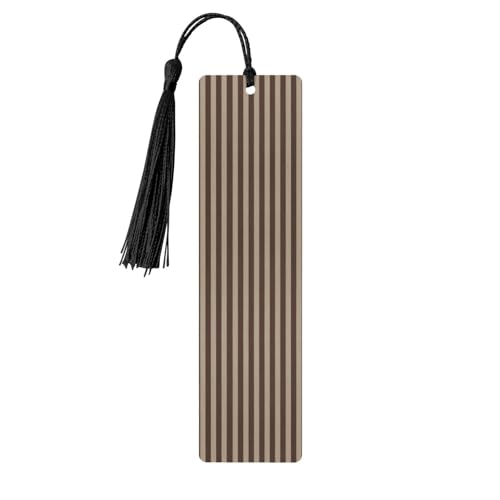 Holz-Lesezeichen mit braunen Streifen, zum Aufhängen, Ornamente, rechteckige Lesezeichen mit Löchern und Seilen Holz-Lesezeichen mit braunen Streifen, zum Aufhängen, Ornamente, rechteckige Lesezeichen mit Löchern und Seilen von FSCEV