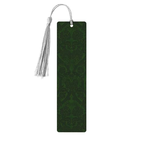 Hunter Lesezeichen aus Holz, Blumenmuster, Blumenmuster, zum Aufhängen, Ornamente, rechteckige Lesezeichen mit Löchern und Seilen, Grün Hunter Lesezeichen aus Holz, Blumenmuster, Blumenmuster, zum Aufhängen, Ornamente, rechteckige Lesezeichen mit Löchern und Seilen, Grün von FSCEV