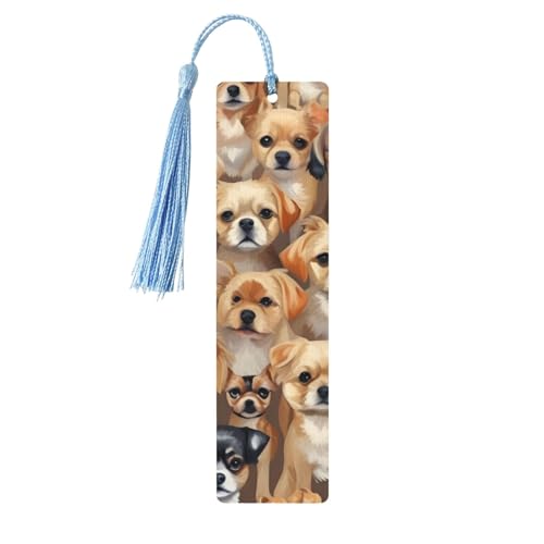 Labrador Retriever Dogs Holz-Lesezeichen zum Aufhängen, Ornamente, rechteckige Lesezeichen mit Löchern und Seilen Labrador Retriever Dogs Holz-Lesezeichen zum Aufhängen, Ornamente, rechteckige Lesezeichen mit Löchern und Seilen von FSCEV