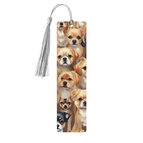 Labrador Retriever Dogs Holz-Lesezeichen zum Aufhängen, Ornamente, rechteckige Lesezeichen mit Löchern und Seilen Labrador Retriever Dogs Holz-Lesezeichen zum Aufhängen, Ornamente, rechteckige Lesezeichen mit Löchern und Seilen von FSCEV