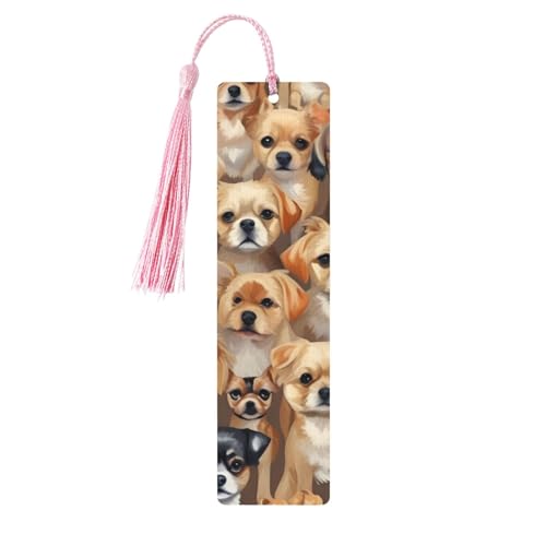Labrador Retriever Dogs Holz-Lesezeichen zum Aufhängen, Ornamente, rechteckige Lesezeichen mit Löchern und Seilen Labrador Retriever Dogs Holz-Lesezeichen zum Aufhängen, Ornamente, rechteckige Lesezeichen mit Löchern und Seilen von FSCEV