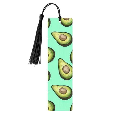 Lesezeichen aus Holz, Motiv: frische tropische Früchte, Avocado, zum Basteln, zum Aufhängen, Ornamente, rechteckige Lesezeichen mit Löchern und Seilen Lesezeichen aus Holz, Motiv: frische tropische Früchte, Avocado, zum Basteln, zum Aufhängen, Ornamente, rechteckige Lesezeichen mit Löchern und Seilen von FSCEV