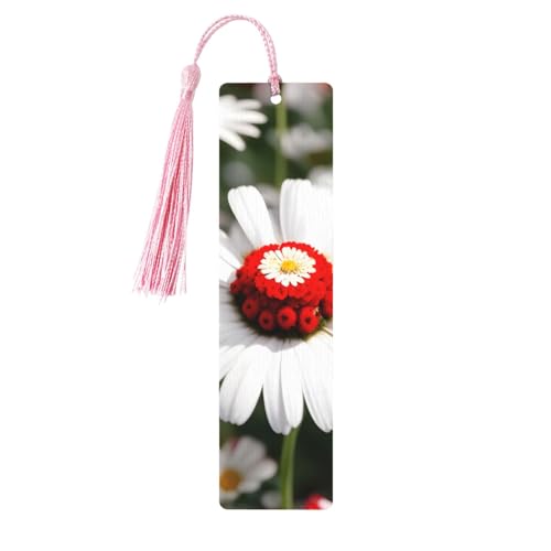 Lesezeichen aus Holz mit Blume und weißen Gänseblümchen, zum Basteln, hängende Etiketten, Ornamente, rechteckige Lesezeichen mit Löchern und Seilen Lesezeichen aus Holz mit Blume und weißen Gänseblümchen, zum Basteln, hängende Etiketten, Ornamente, rechteckige Lesezeichen mit Löchern und Seilen von FSCEV