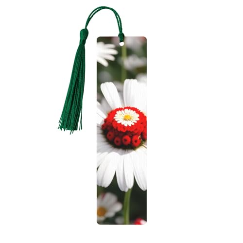 Lesezeichen aus Holz mit Blume und weißen Gänseblümchen, zum Basteln, hängende Etiketten, Ornamente, rechteckige Lesezeichen mit Löchern und Seilen Lesezeichen aus Holz mit Blume und weißen Gänseblümchen, zum Basteln, hängende Etiketten, Ornamente, rechteckige Lesezeichen mit Löchern und Seilen von FSCEV
