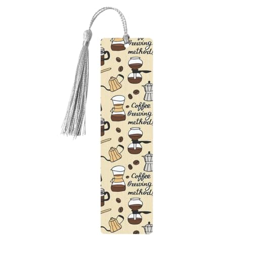 Lesezeichen aus Holz mit Kaffee und Süßigkeiten, zum Basteln, rechteckige Lesezeichen mit Löchern und Seilen Lesezeichen aus Holz mit Kaffee und Süßigkeiten, zum Basteln, rechteckige Lesezeichen mit Löchern und Seilen von FSCEV