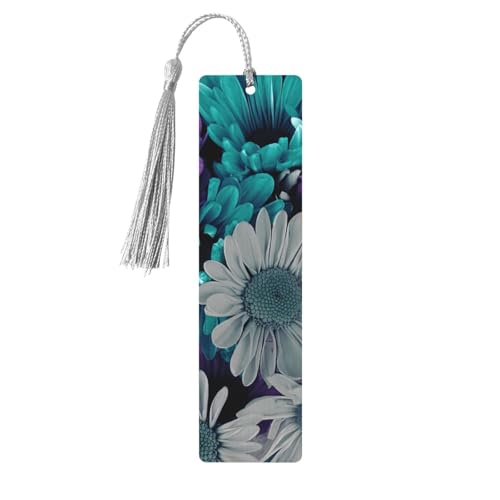 Lesezeichen aus Holz mit lila und blaugrünen Blumen, zum Basteln, hängende Etiketten, Ornamente, rechteckige Lesezeichen mit Löchern und Seilen Lesezeichen aus Holz mit lila und blaugrünen Blumen, zum Basteln, hängende Etiketten, Ornamente, rechteckige Lesezeichen mit Löchern und Seilen von FSCEV