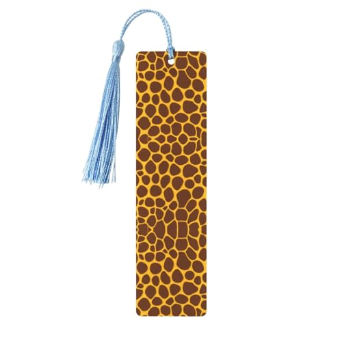 Lesezeichen mit Giraffen-Druck, Holz, zum Aufhängen, Ornamente, rechteckige Lesezeichen mit Löchern und Seilen Lesezeichen mit Giraffen-Druck, Holz, zum Aufhängen, Ornamente, rechteckige Lesezeichen mit Löchern und Seilen von FSCEV