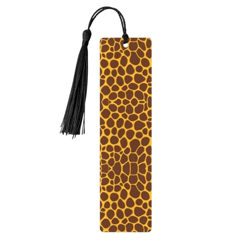 Lesezeichen mit Giraffen-Druck, Holz, zum Aufhängen, Ornamente, rechteckige Lesezeichen mit Löchern und Seilen Lesezeichen mit Giraffen-Druck, Holz, zum Aufhängen, Ornamente, rechteckige Lesezeichen mit Löchern und Seilen von FSCEV