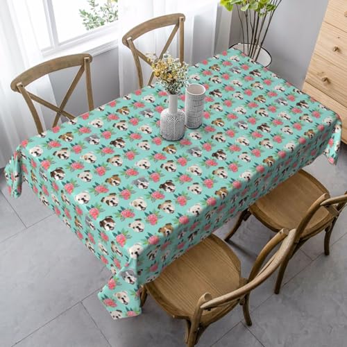 Lustige Tischdecke mit englischem Hund, rechteckig, für Küche, Esszimmer, Innen- und Außenbereich Lustige Tischdecke mit englischem Hund, rechteckig, für Küche, Esszimmer, Innen- und Außenbereich von FSCEV