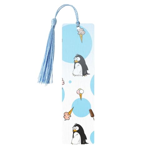 Niedliche Pinguine Holz-Lesezeichen zum Basteln, Hängeetiketten, Ornamente, rechteckige Lesezeichen mit Löchern und Seilen Niedliche Pinguine Holz-Lesezeichen zum Basteln, Hängeetiketten, Ornamente, rechteckige Lesezeichen mit Löchern und Seilen von FSCEV